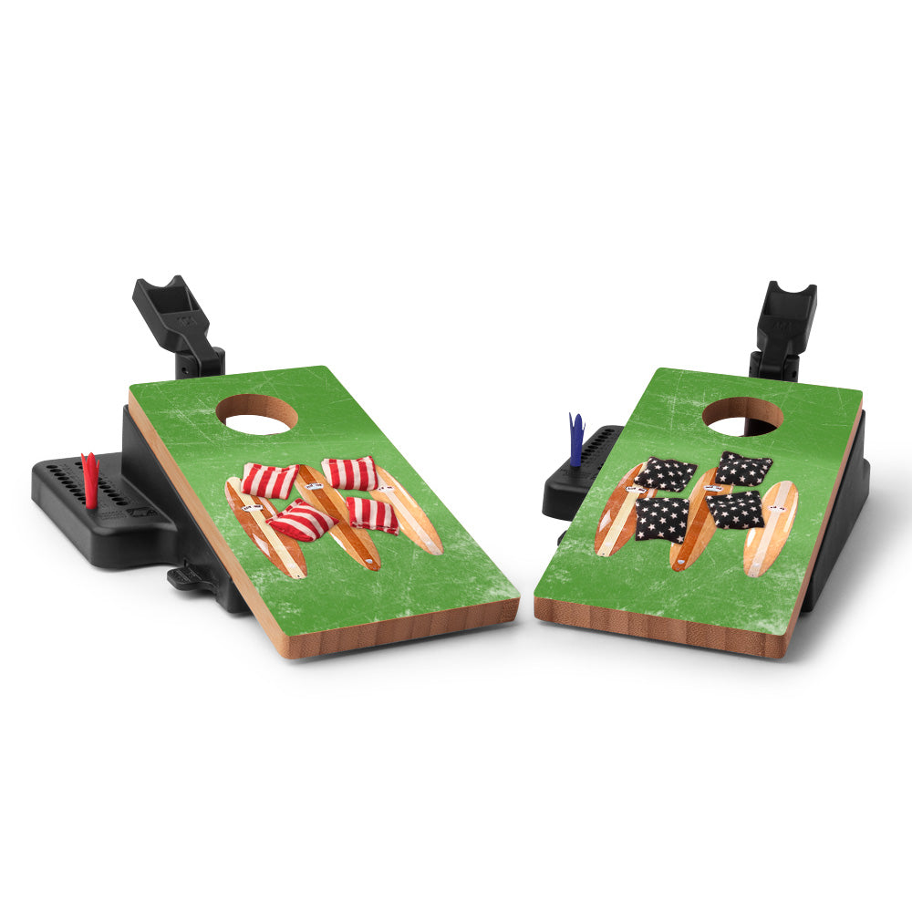 Green Surfboards Double Chuck Mini Cornhole Tabletop Game