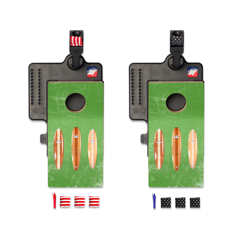 Green Surfboards Double Chuck Mini Cornhole Tabletop Game