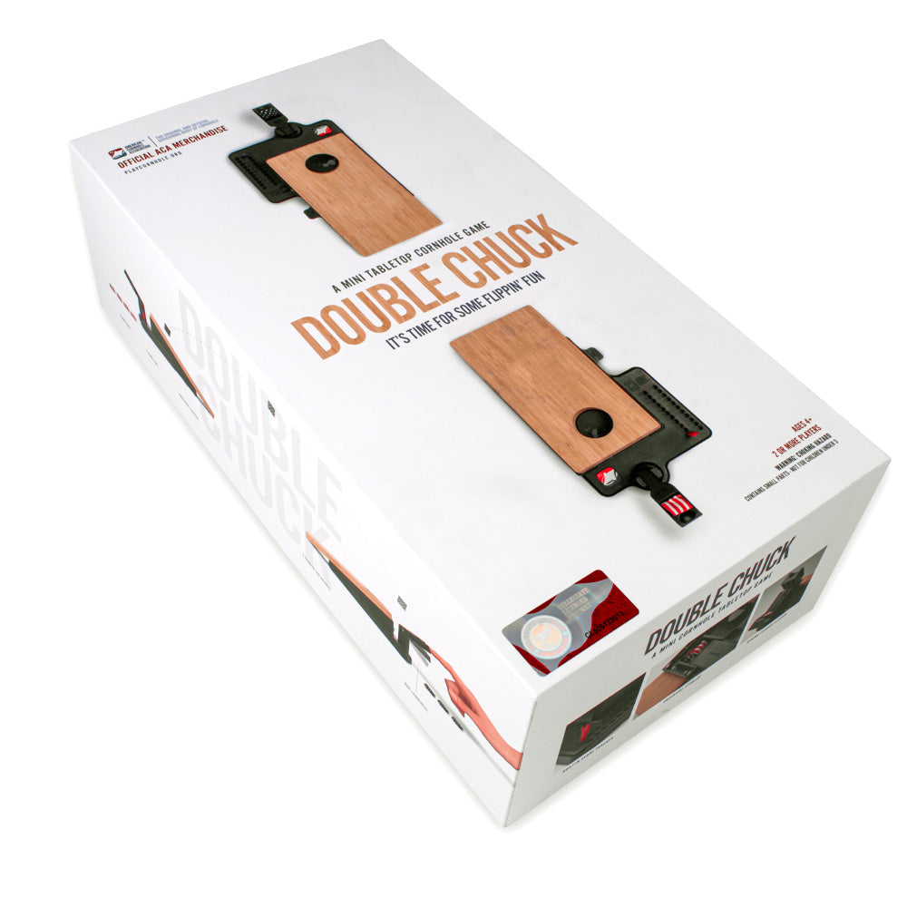 Red Hibiscus Double Chuck Mini Cornhole Tabletop Game