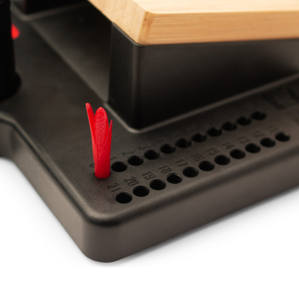 Teal Fishing Classic Triangle Double Chuck Mini Cornhole Tabletop Game