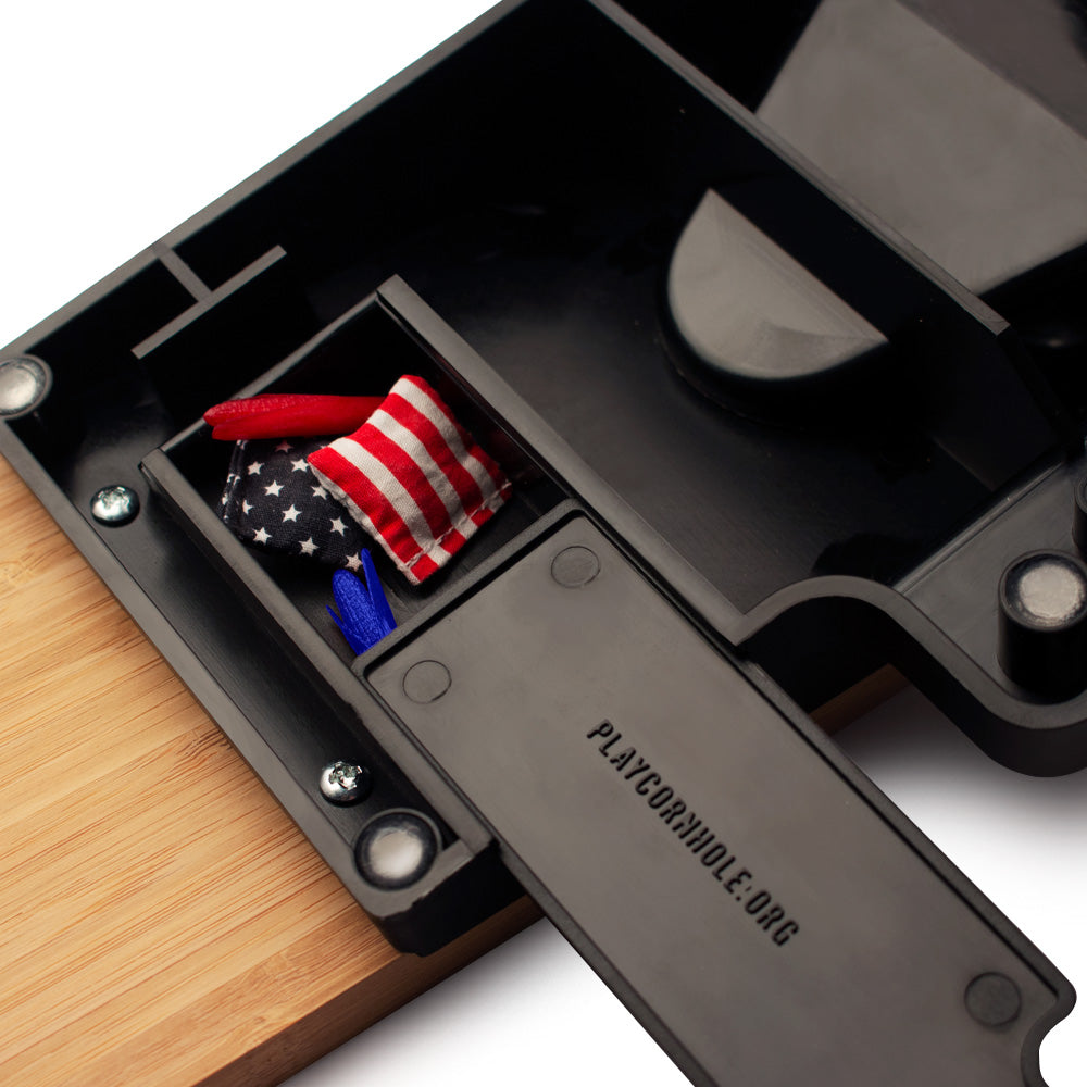 Teal Fishing Classic Triangle Double Chuck Mini Cornhole Tabletop Game