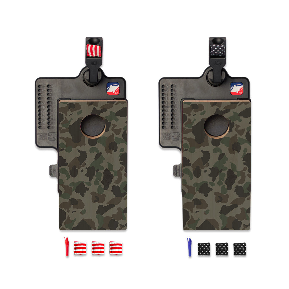 Duck Hunting Camo Double Chuck Mini Cornhole Tabletop Game