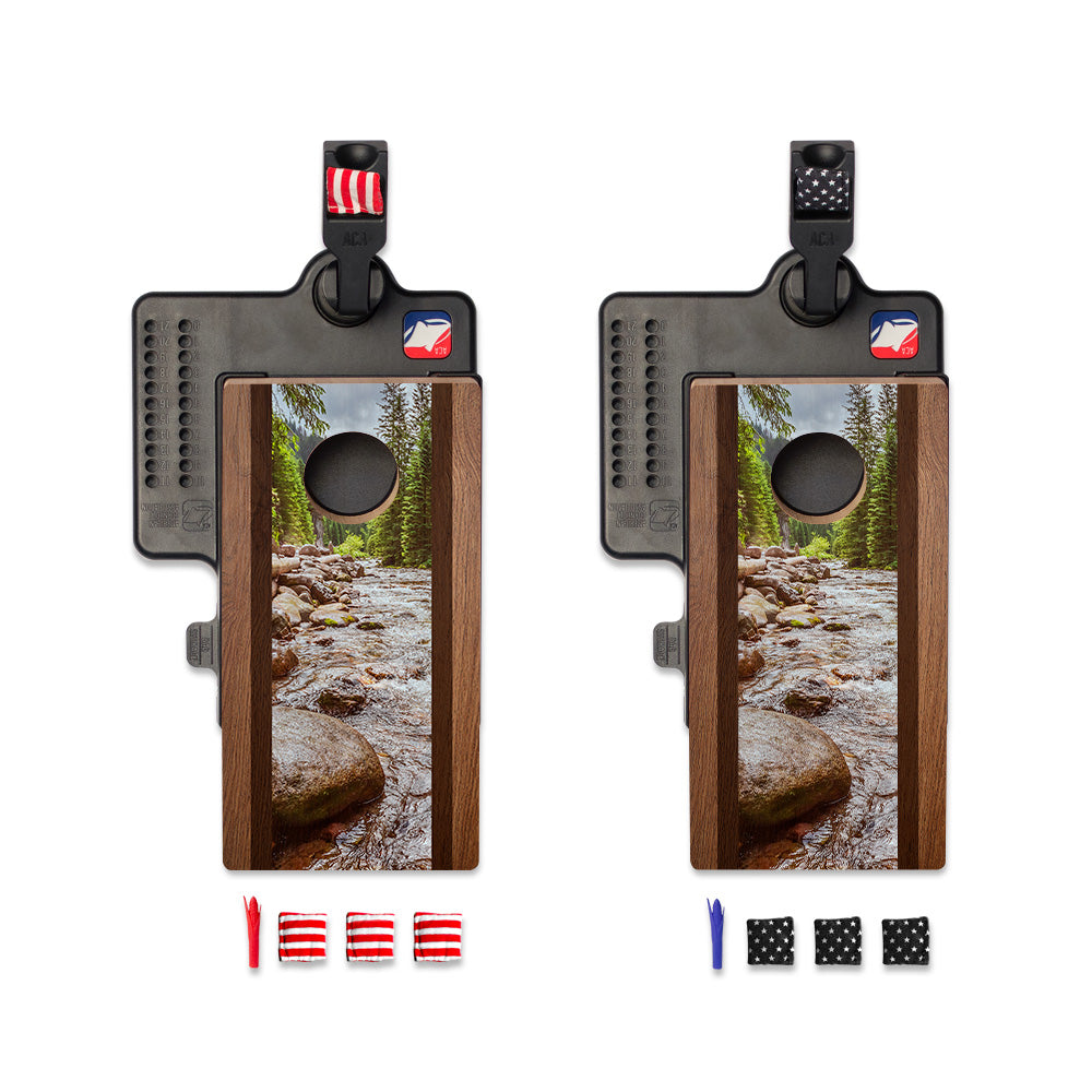 Classic Stripes River Double Chuck Mini Cornhole Tabletop Game