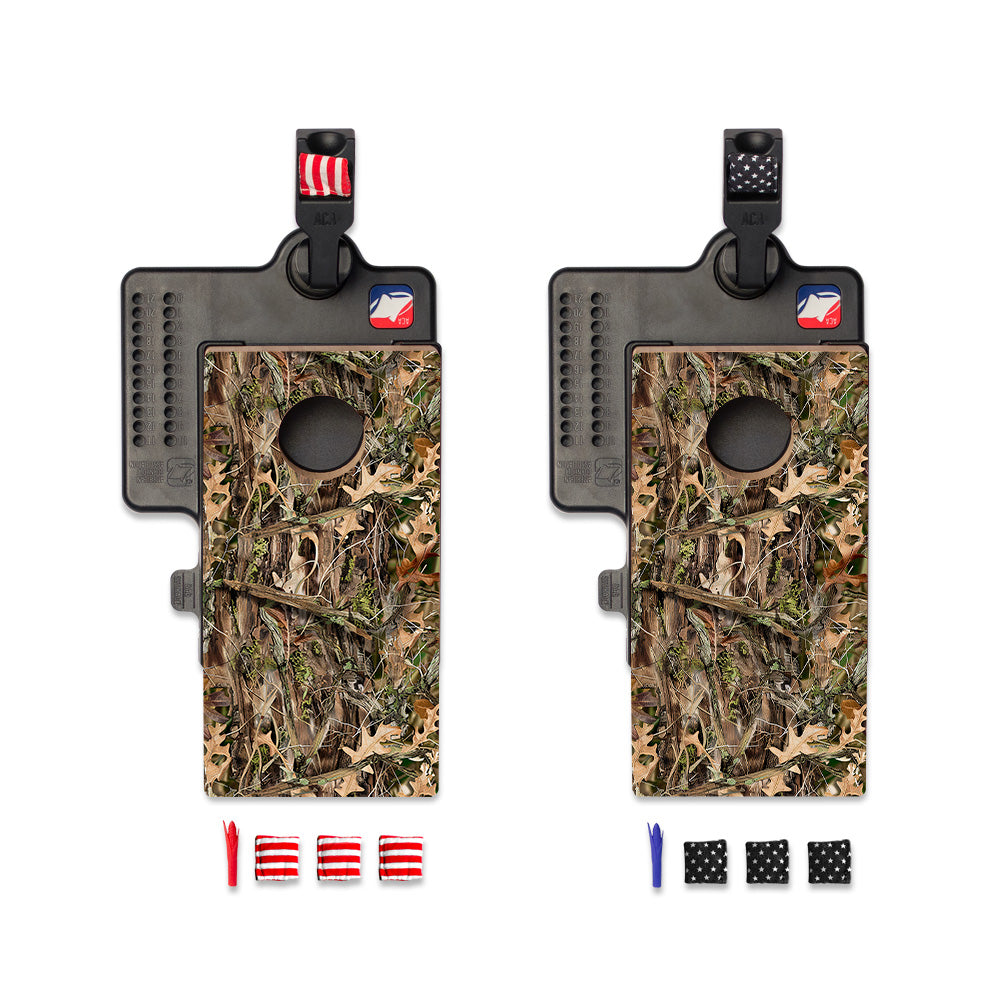 Hunting Camouflage Double Chuck Mini Cornhole Tabletop Game