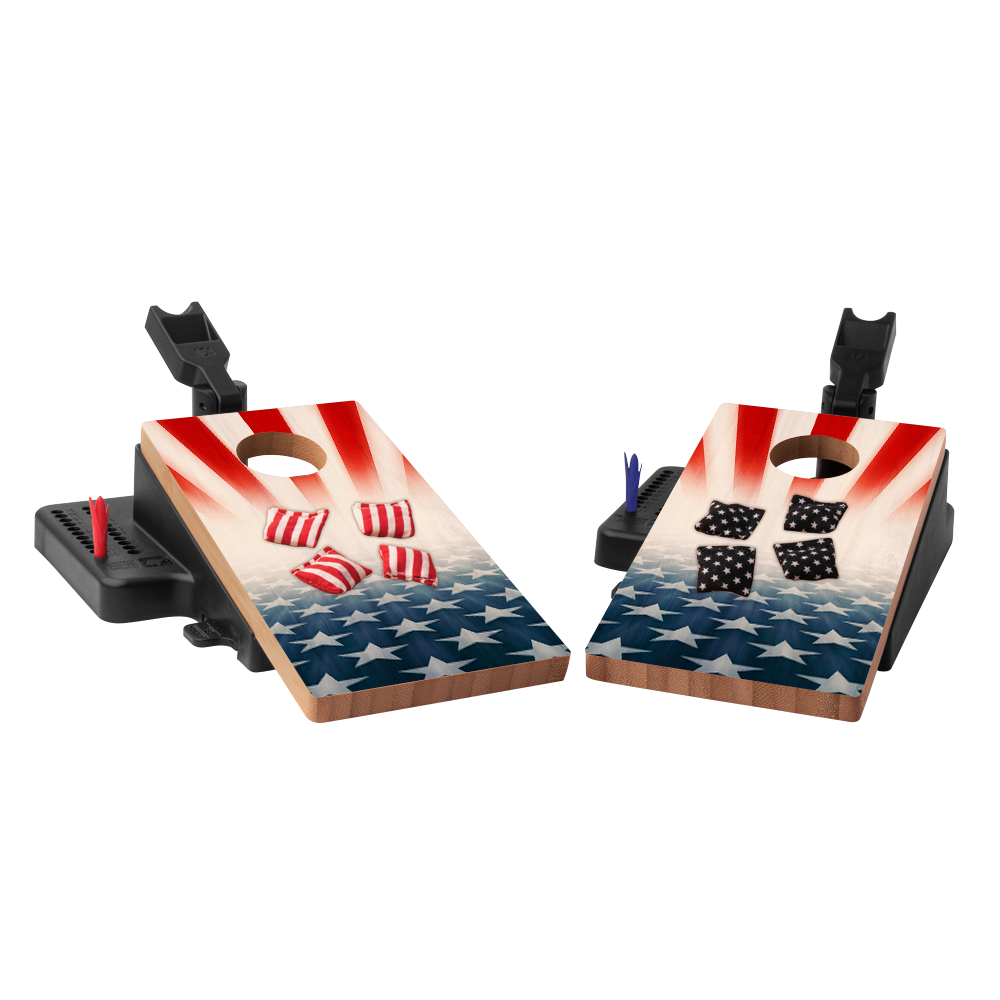 Faded Stars and Stripes Double Chuck Mini Cornhole Tabletop Game