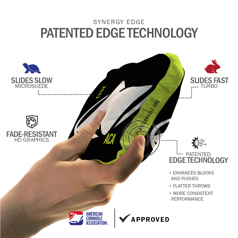 White ACA Logo Synergy Edge Cornhole Bags