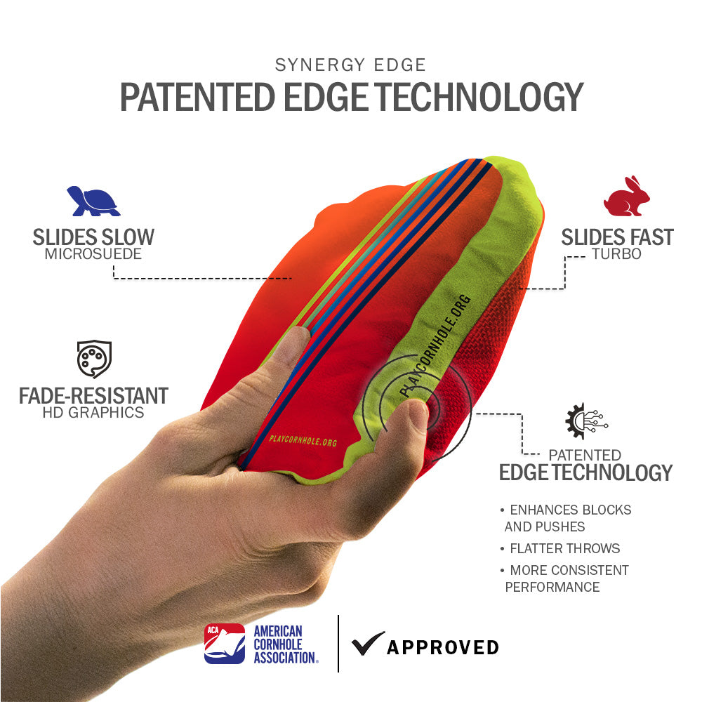 Retro Stripes Synergy Edge Cornhole Bags