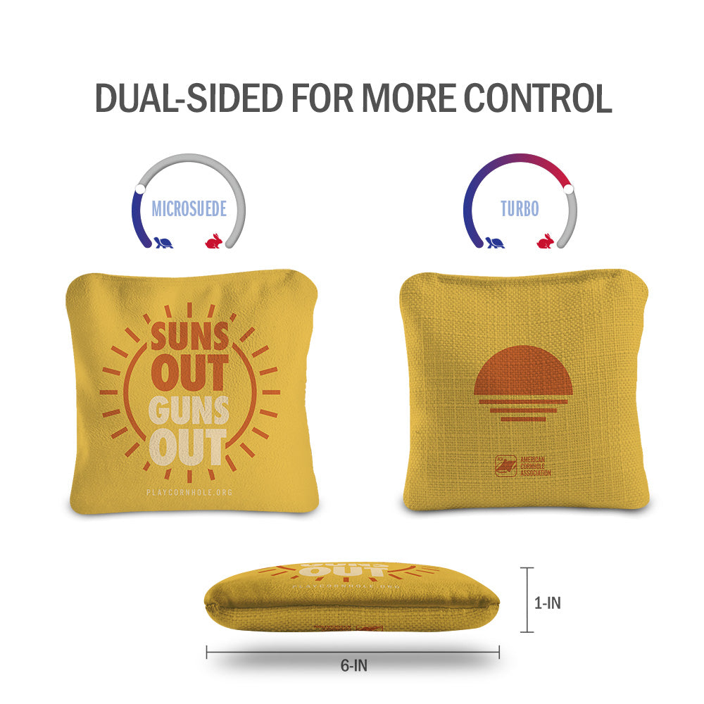 Suns Out Guns Out Synergy Pro Cornhole Bags