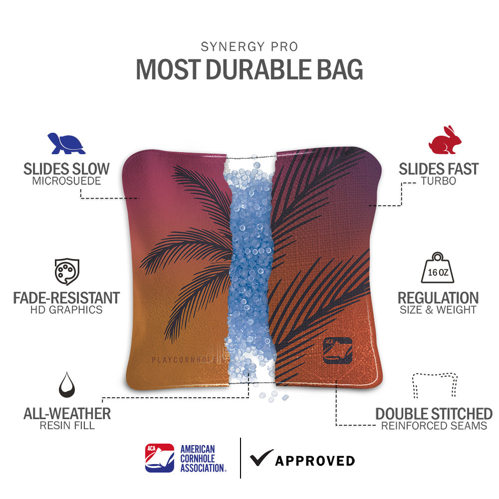 Tropical Sunset Synergy Pro Cornhole Bags