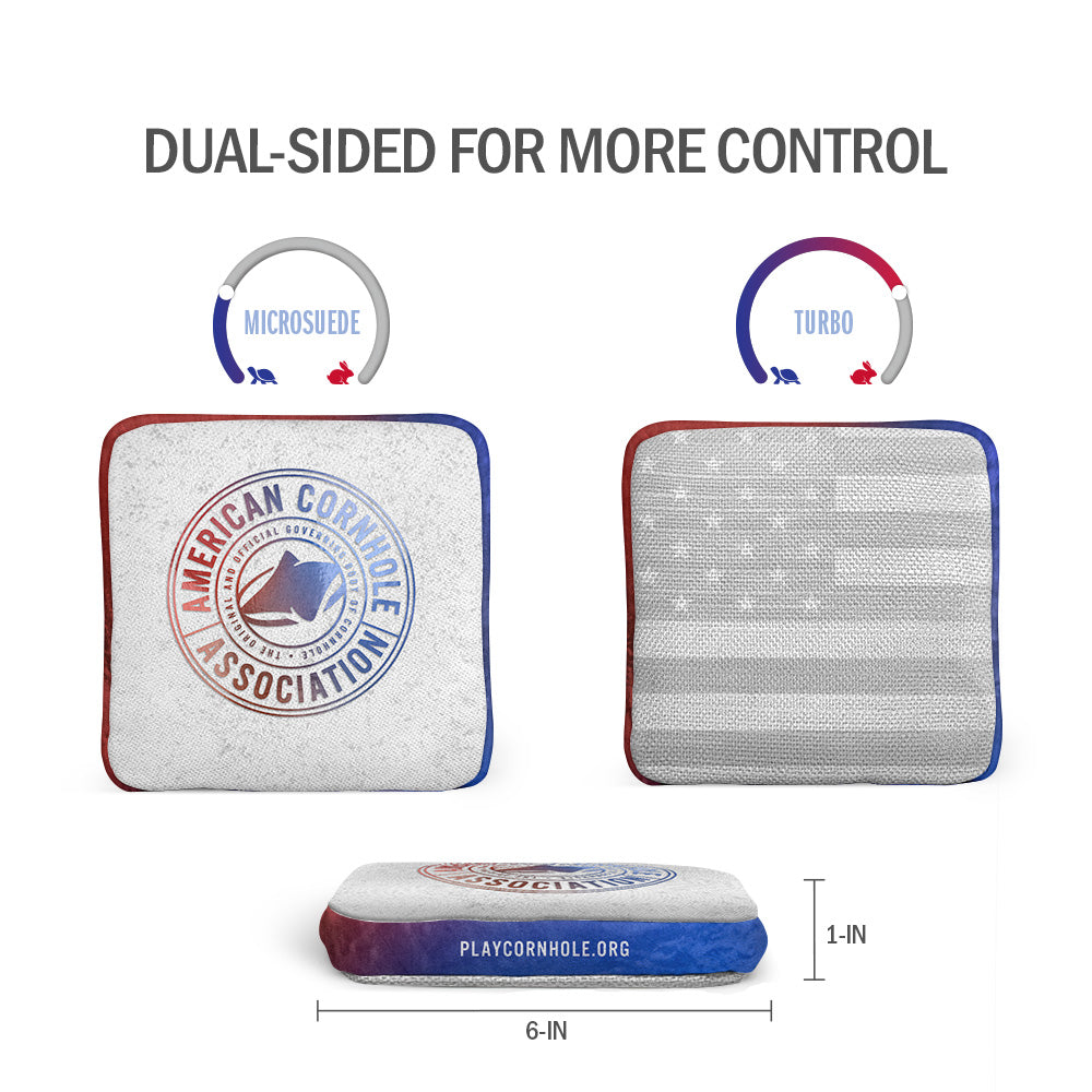 Gray Tone Flag Synergy Edge Cornhole Bags