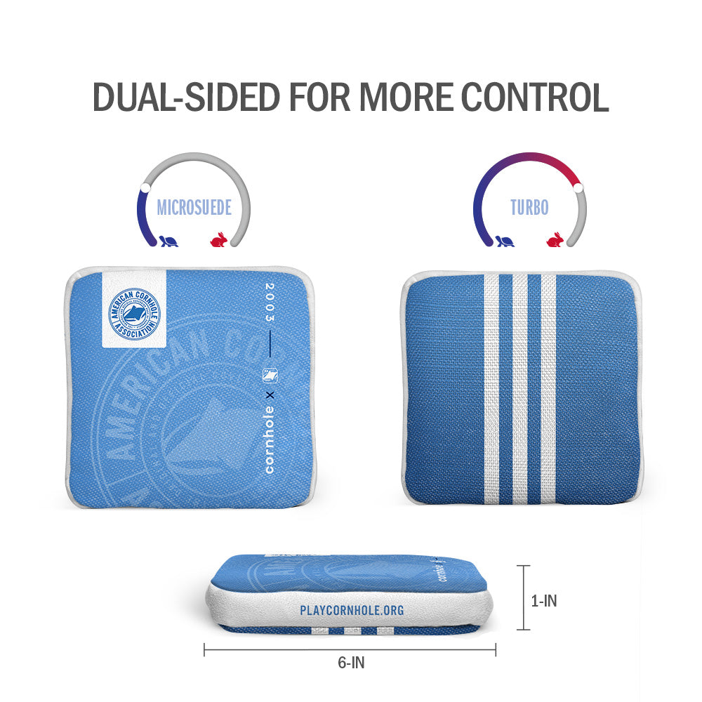 Blue Striped Synergy Edge Cornhole Bags