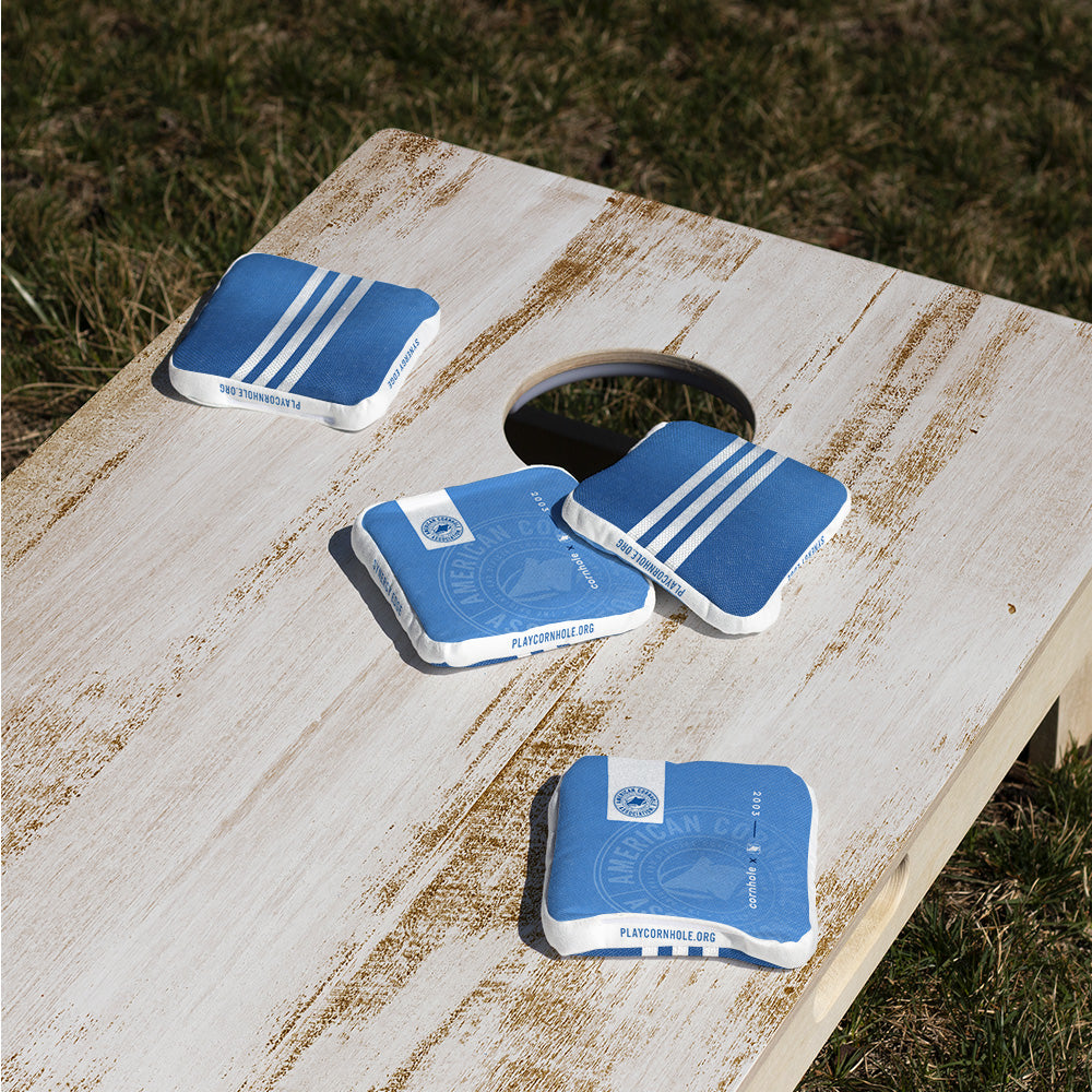 Blue Striped Synergy Edge Cornhole Bags