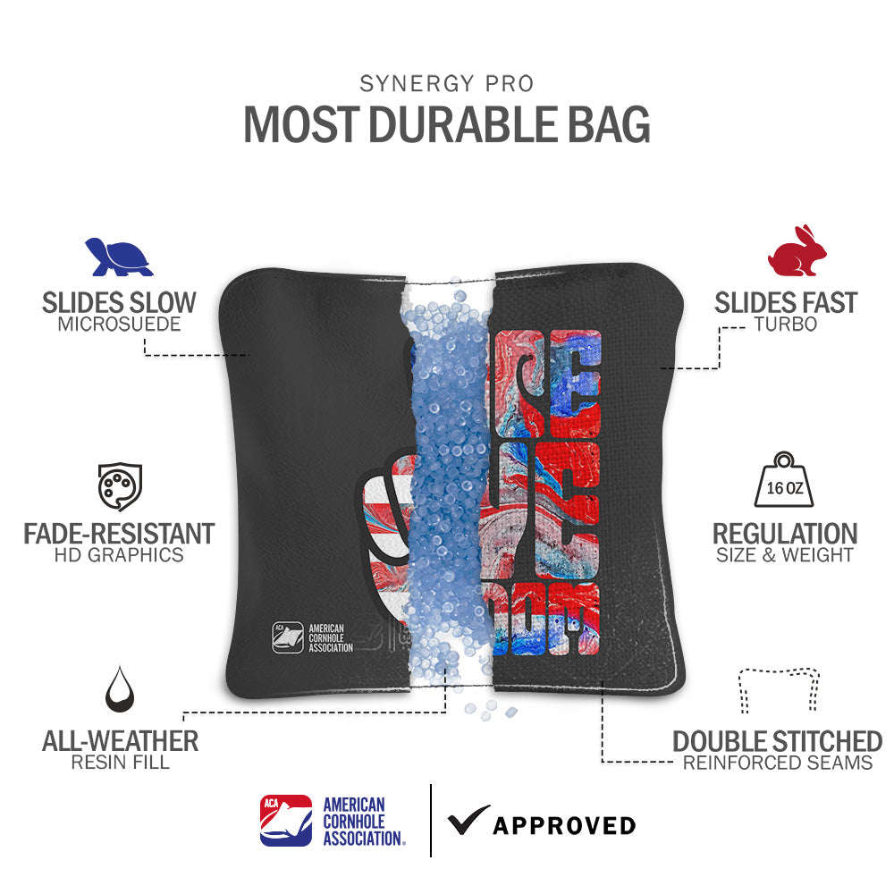 Peace Love Freedom Synergy Pro Cornhole Bags