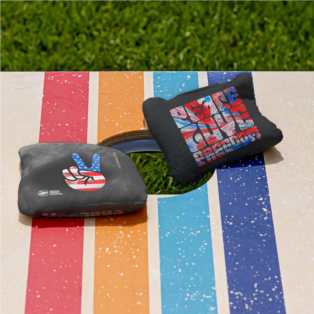 Peace Love Freedom Synergy Pro Cornhole Bags