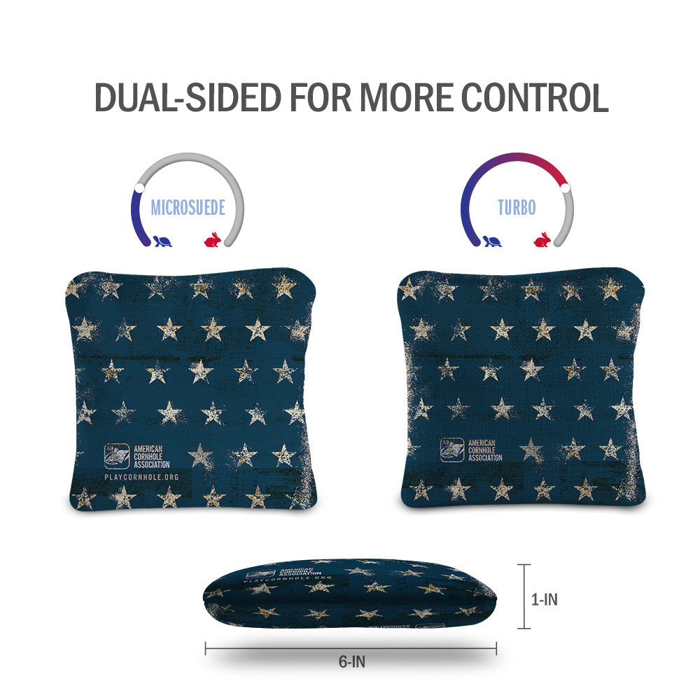 Vintage American Flag Synergy Pro Cornhole Bags