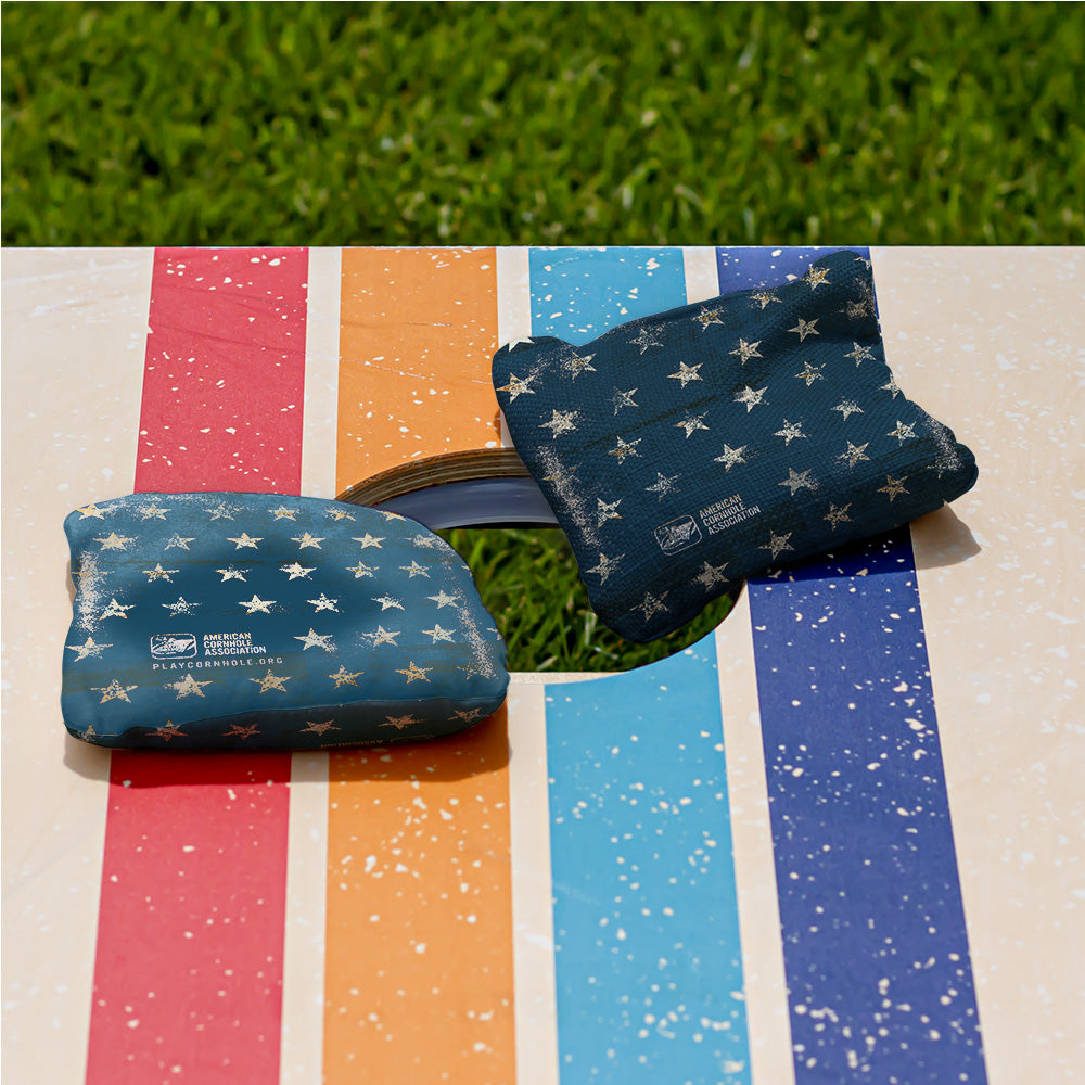 Vintage American Flag Synergy Pro Cornhole Bags