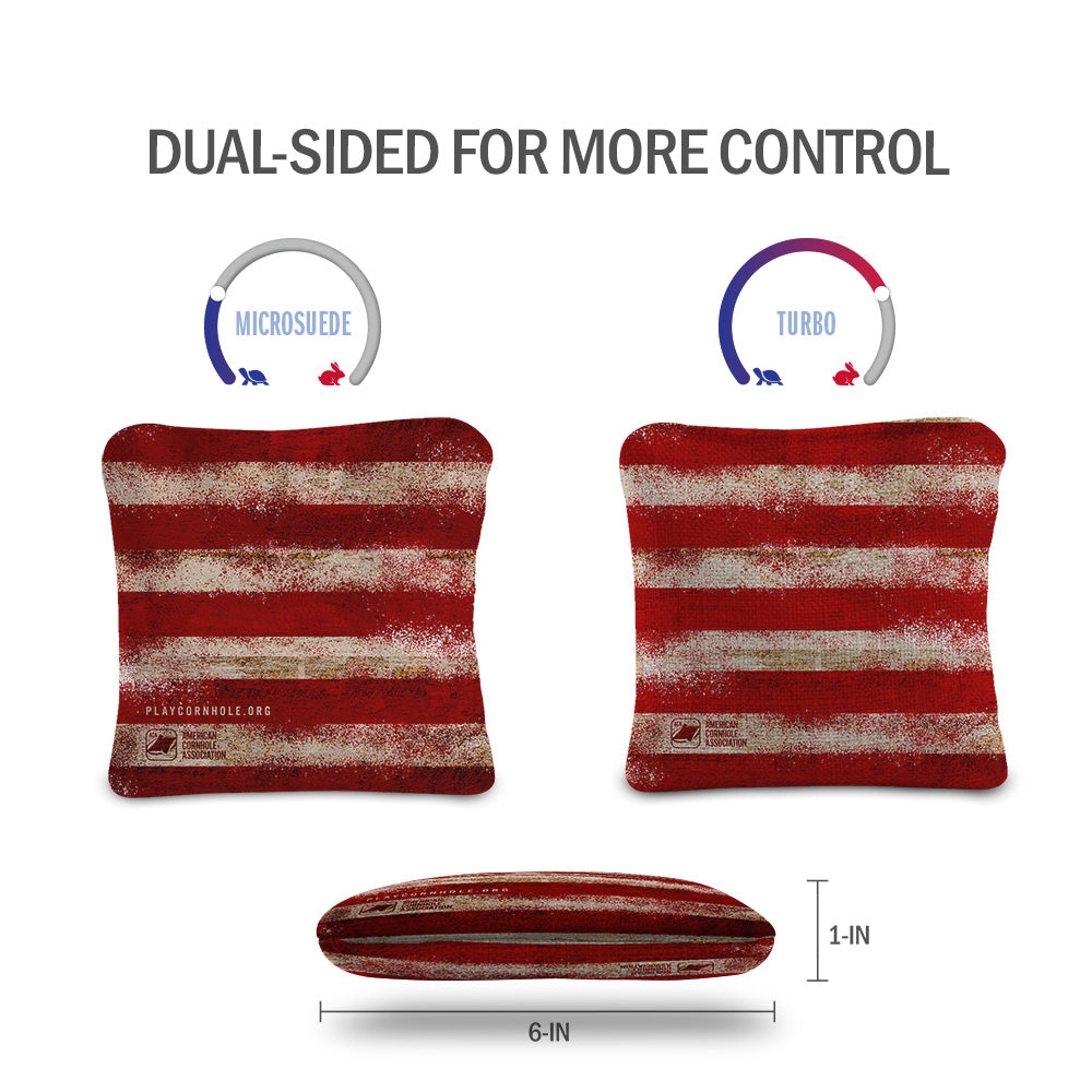 Vintage American Flag Synergy Pro Cornhole Bags