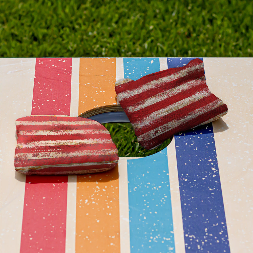 Vintage American Flag Synergy Pro Cornhole Bags