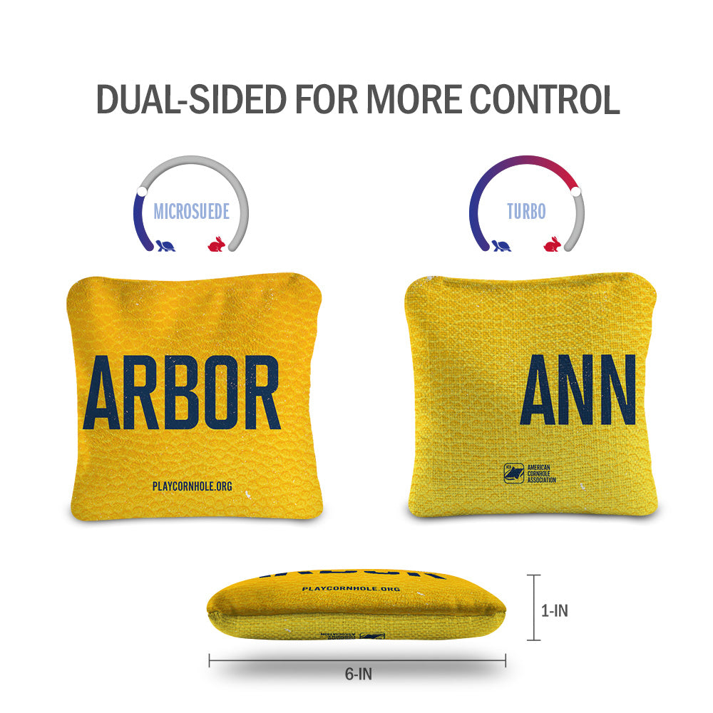 Ann Arbor Collegiate Gameday Synergy Pro Cornhole Bags