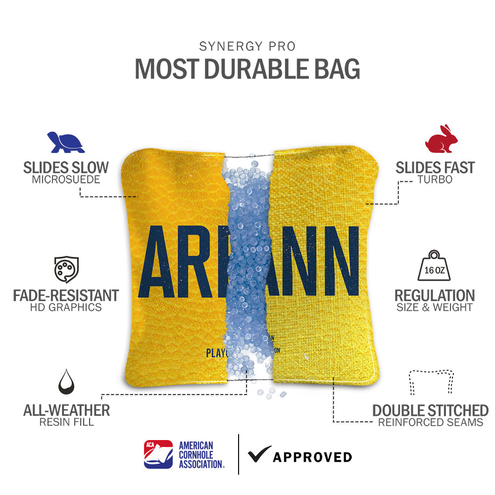 Ann Arbor Collegiate Gameday Synergy Pro Cornhole Bags
