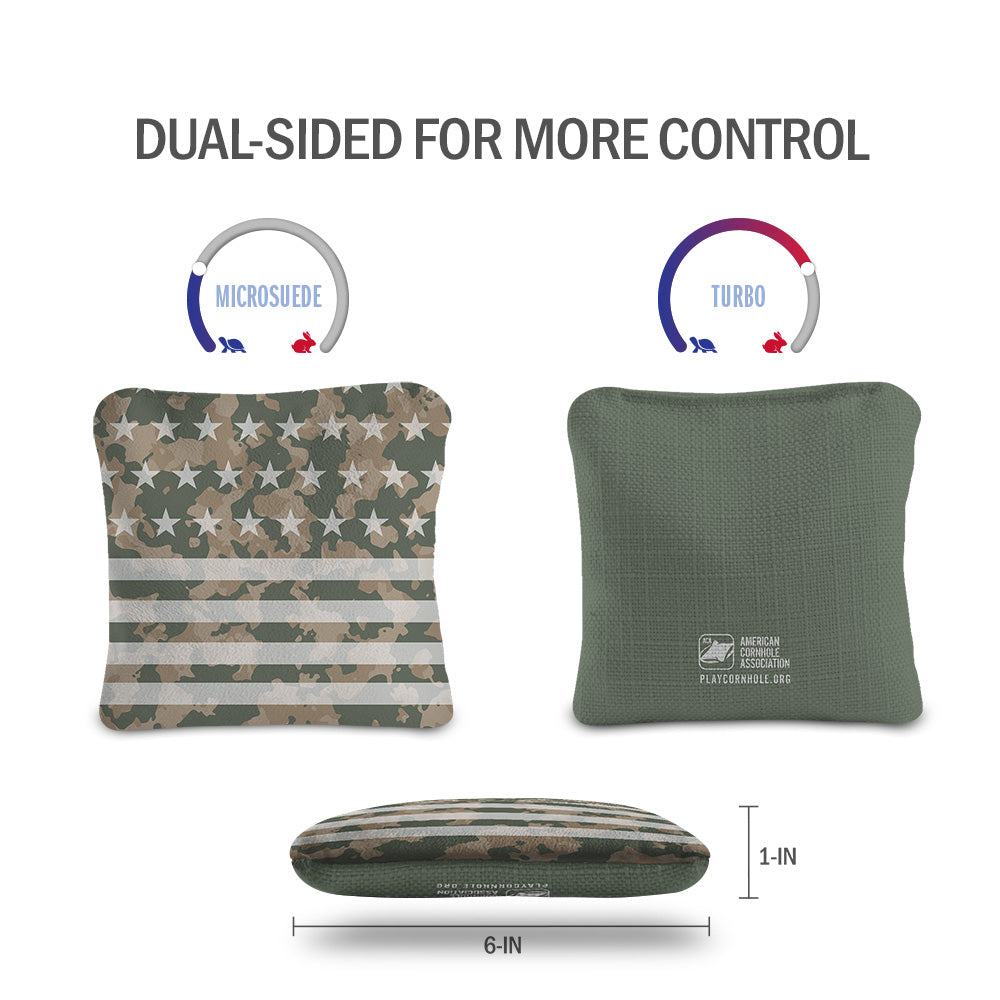 American Flag Camouflage Synergy Pro Cornhole Bags