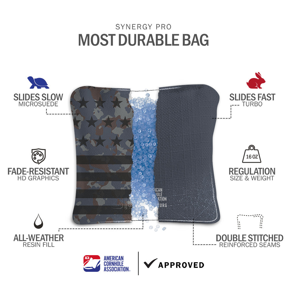 American Flag Camouflage Synergy Pro Cornhole Bags