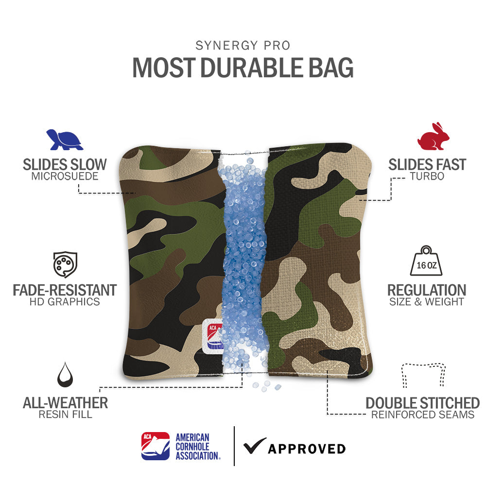 Camouflage Synergy Pro Cornhole Bags