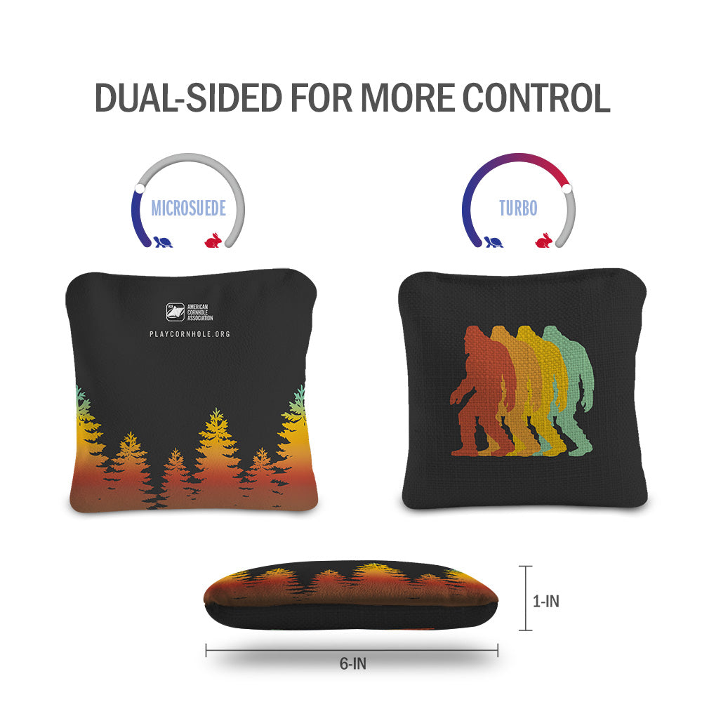 Retro Sasquatch Synergy Pro Cornhole Bags