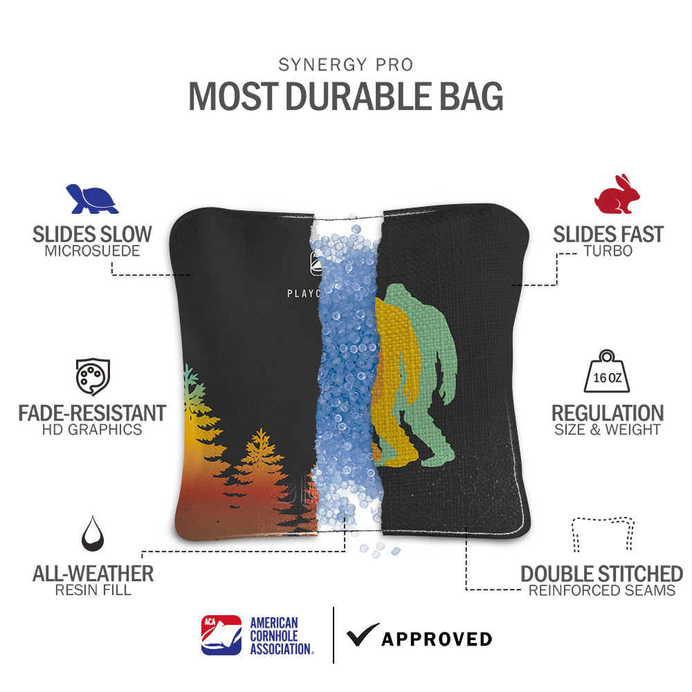 Retro Sasquatch Synergy Pro Cornhole Bags