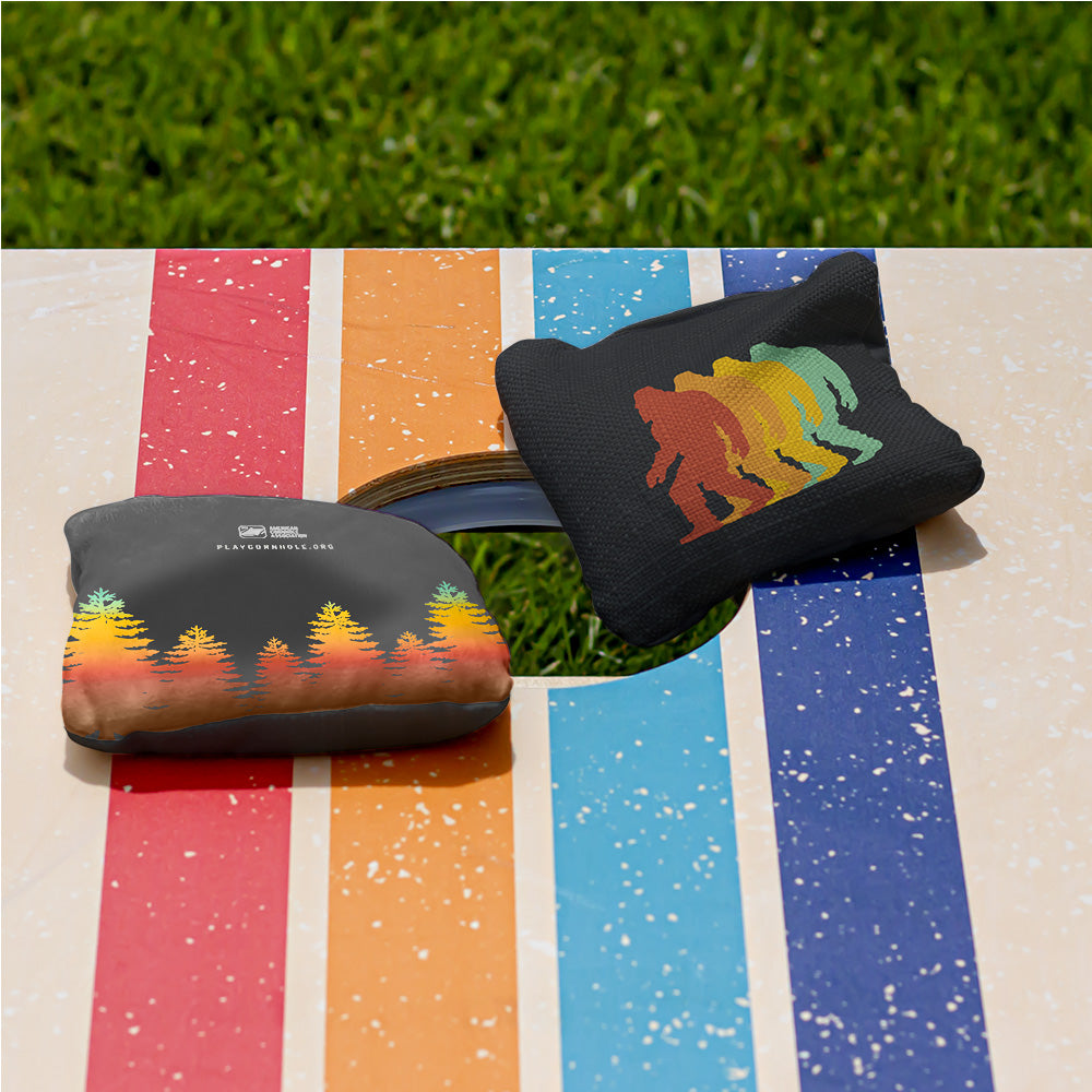 Retro Sasquatch Synergy Pro Cornhole Bags