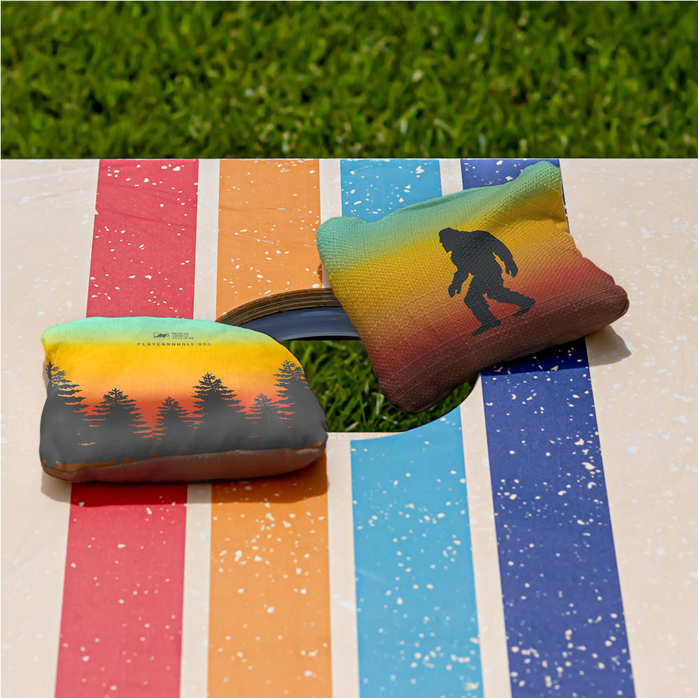 Retro Sasquatch Synergy Pro Cornhole Bags