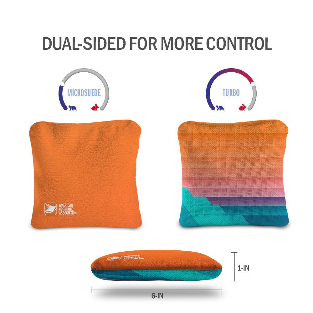 Retro Sunset Stripes Synergy Pro Cornhole Bags