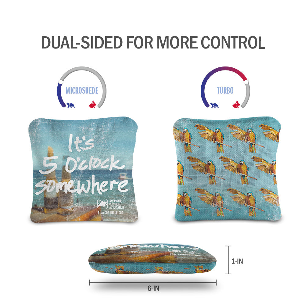 5 O'Clock Somewhere Synergy Pro Cornhole Bags