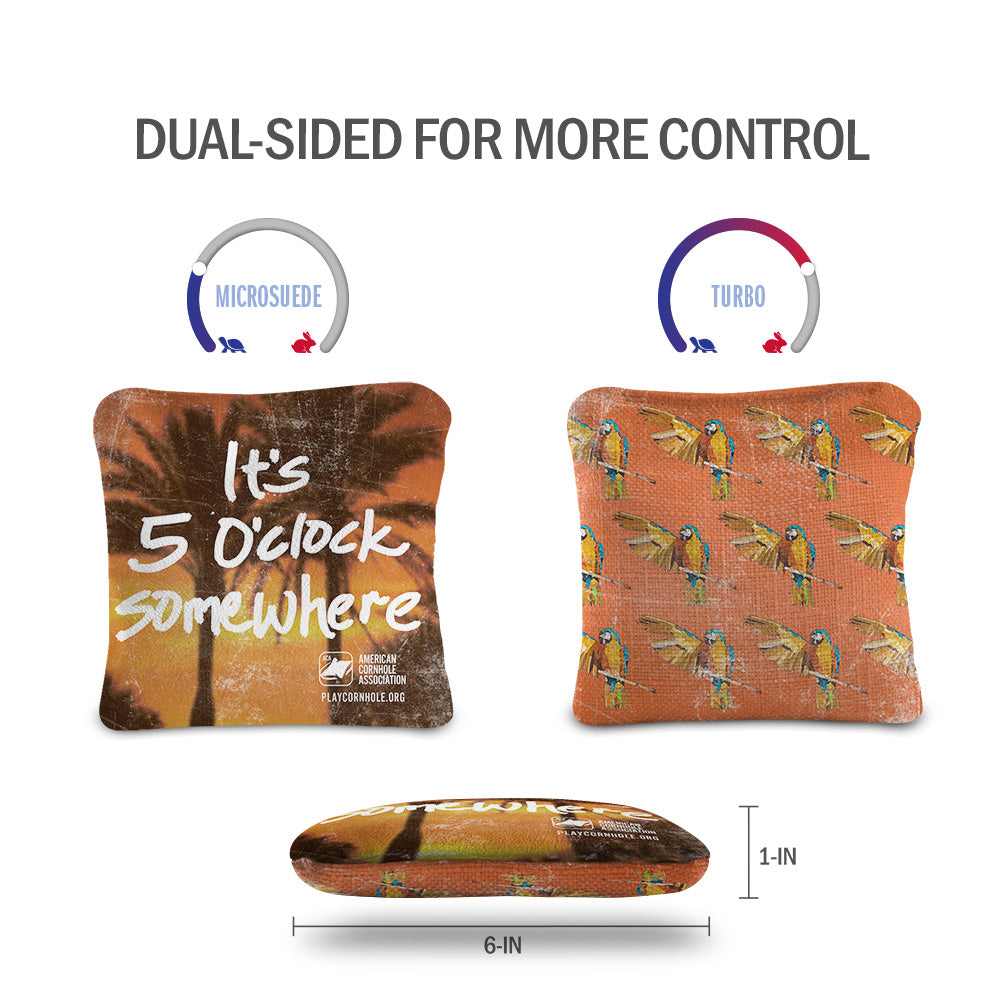 5 O'Clock Somewhere Synergy Pro Cornhole Bags