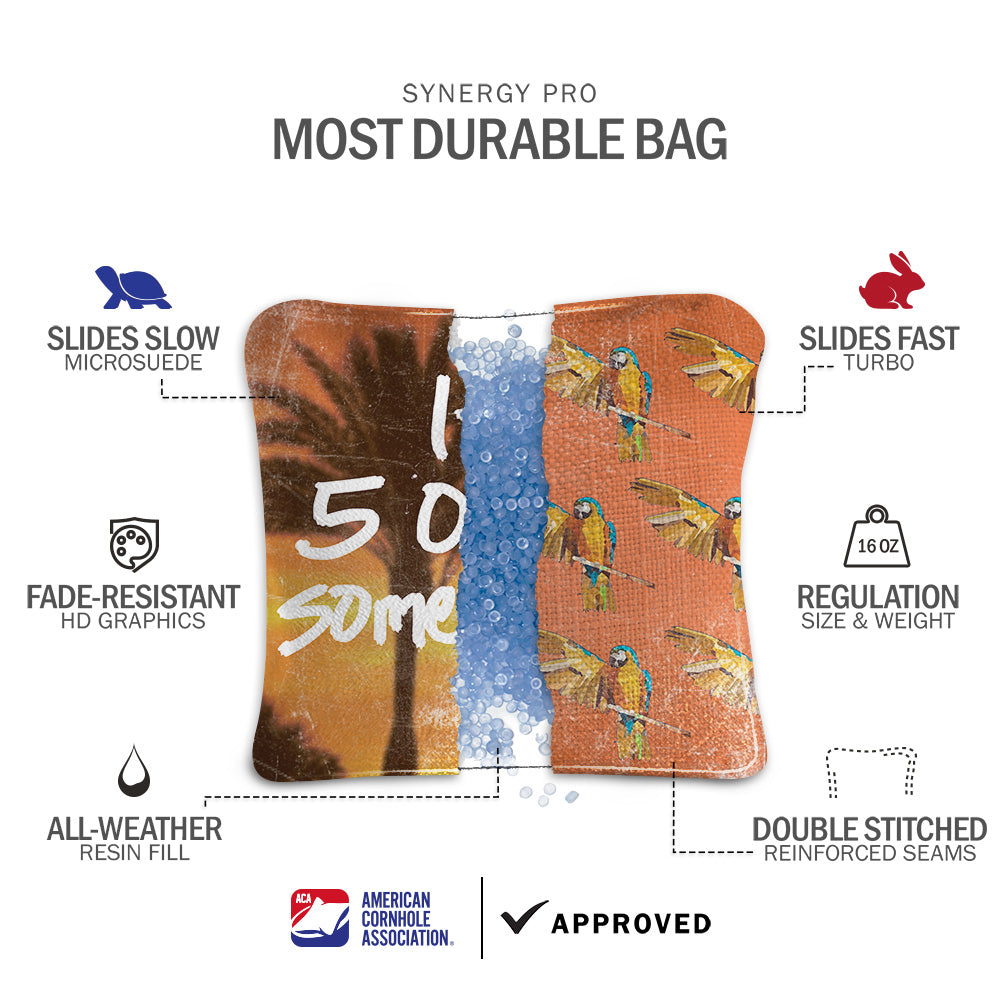 5 O'Clock Somewhere Synergy Pro Cornhole Bags