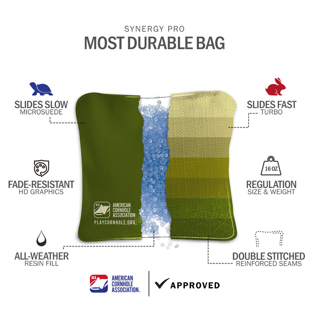 Ombre Stripes Synergy Pro Cornhole Bags