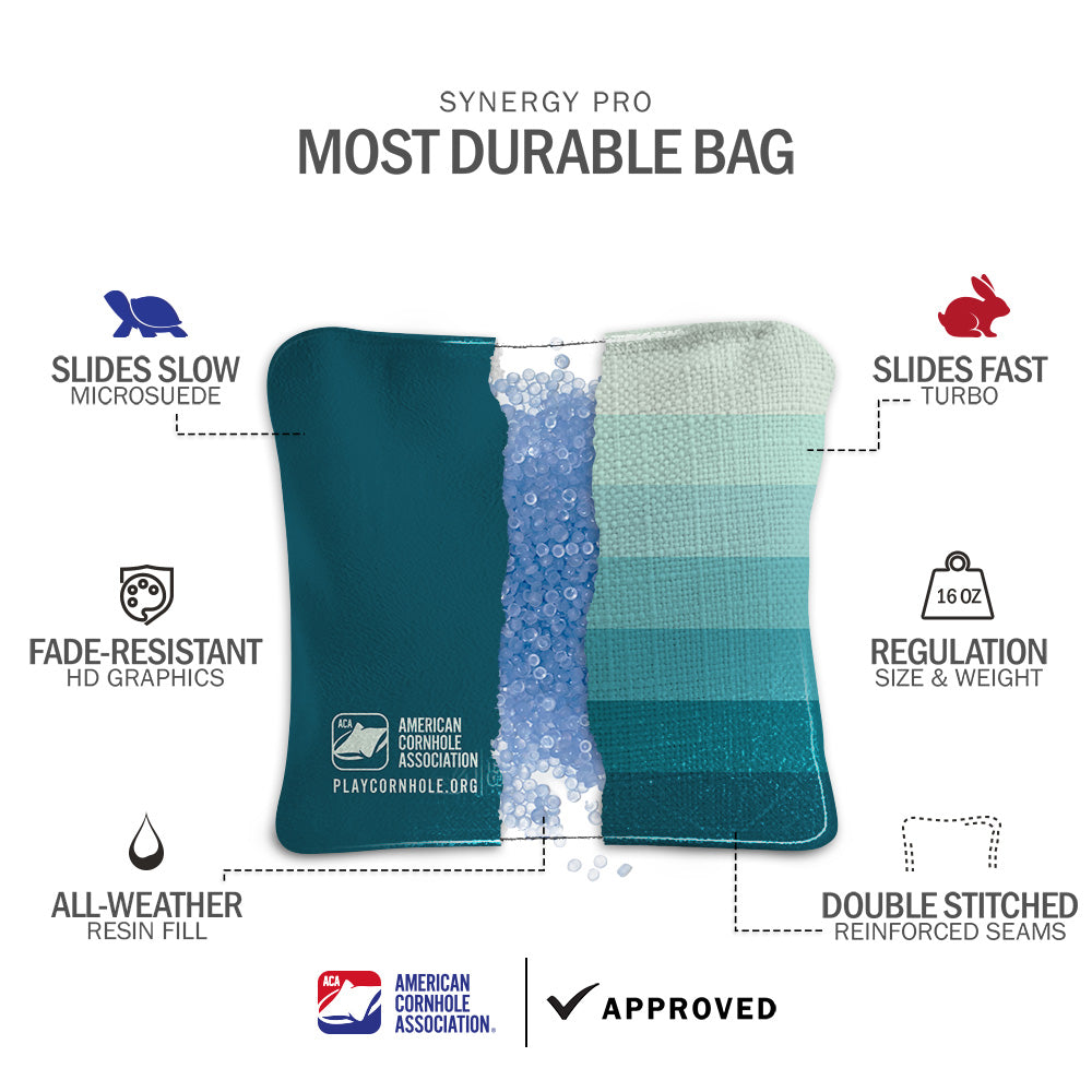 Ombre Stripes Synergy Pro Cornhole Bags
