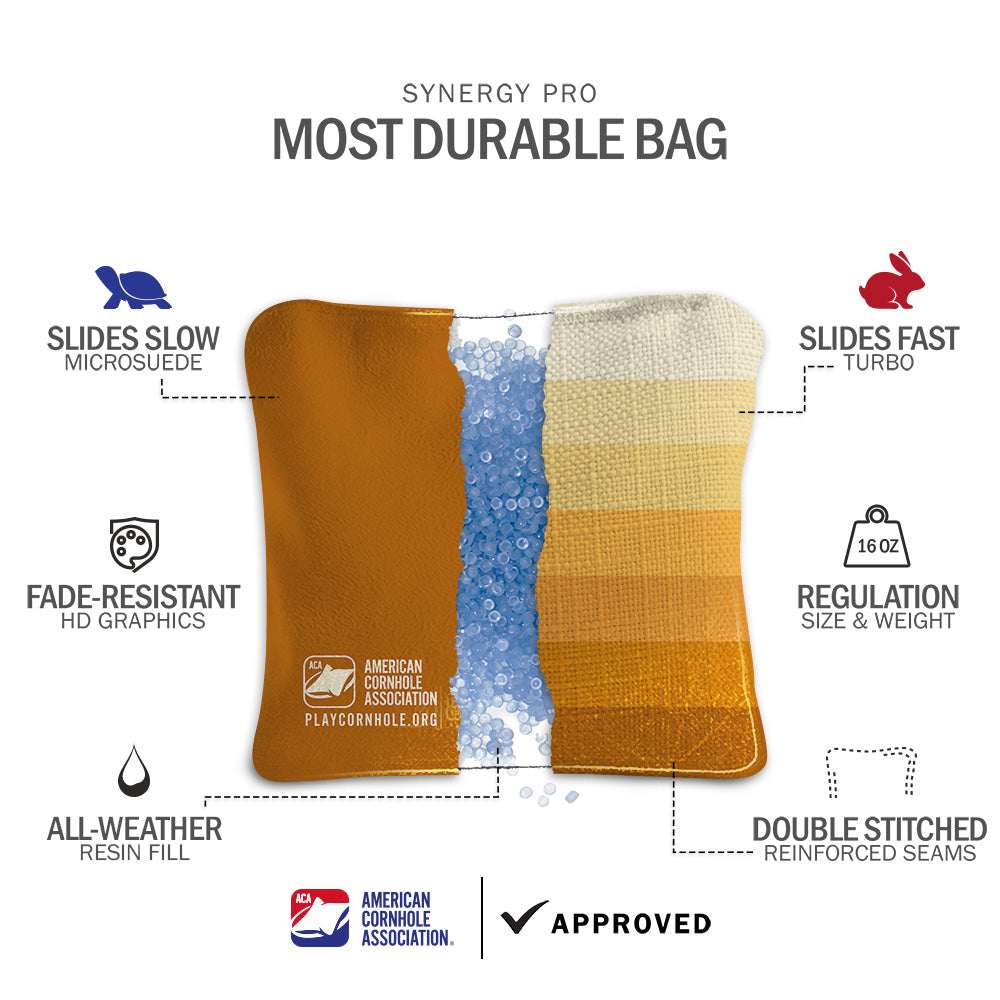 Ombre Stripes Synergy Pro Cornhole Bags