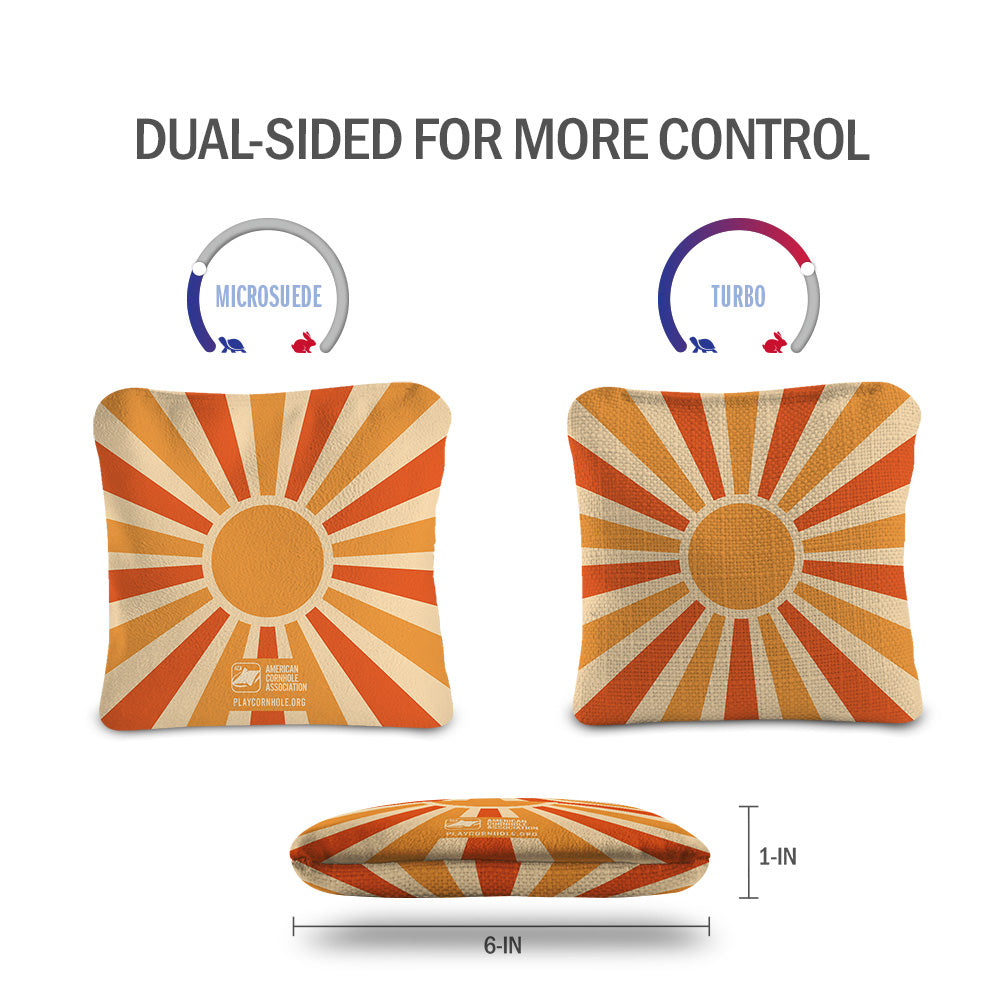 Retro Sunshine Synergy Pro Cornhole Bags