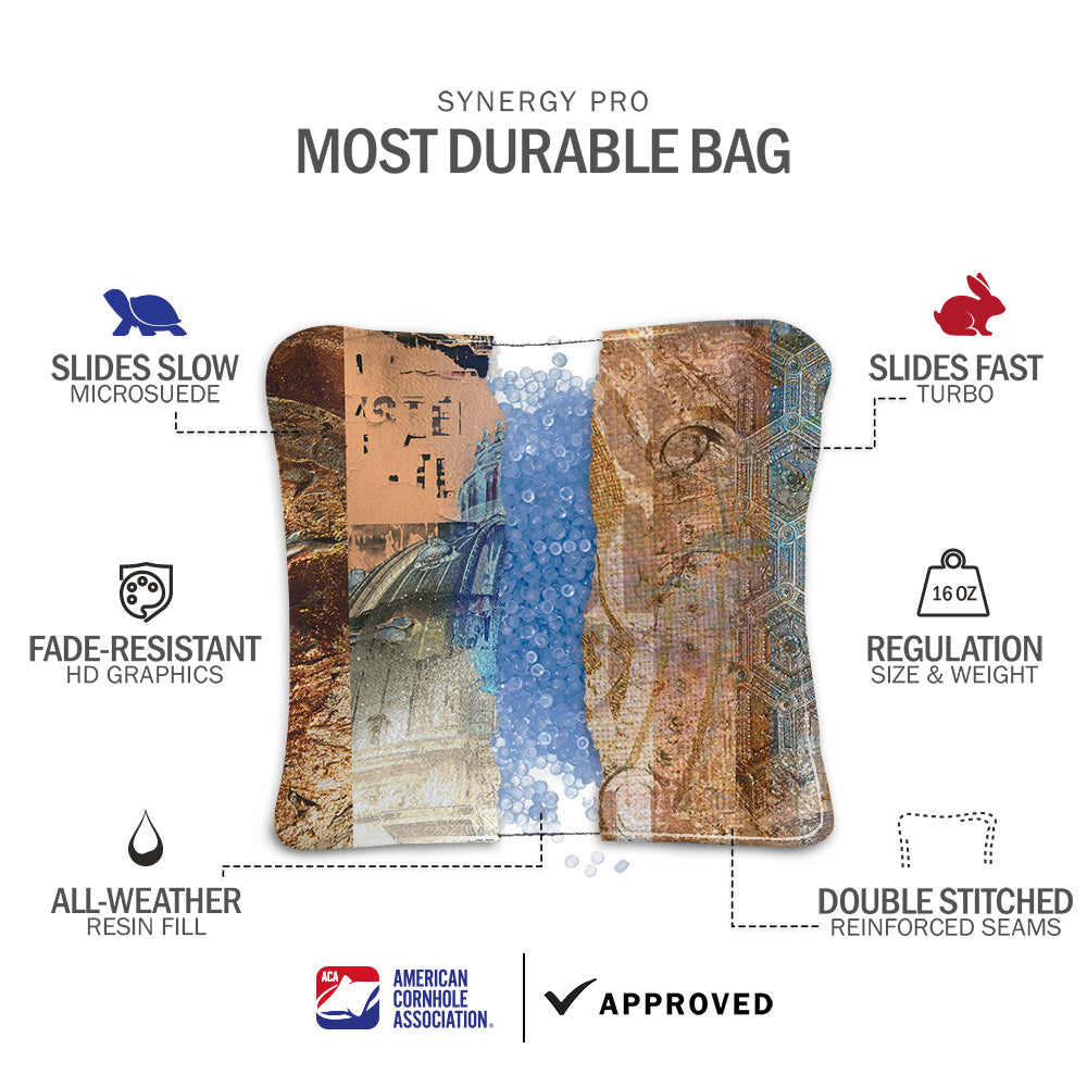 Roman Grunge Synergy Pro Cornhole Bags