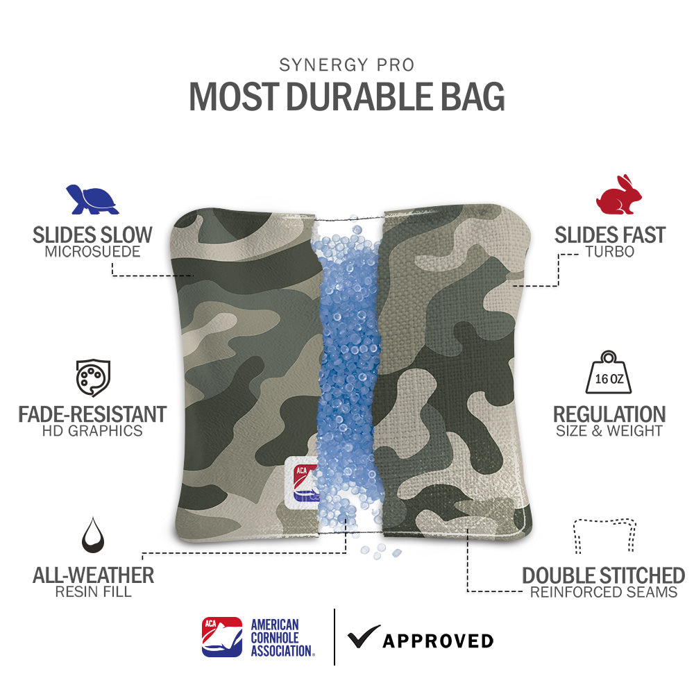 Camo Synergy Pro Cornhole Bags
