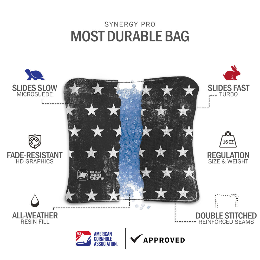 Distressed Stars & Stripes Synergy Pro Cornhole Bags