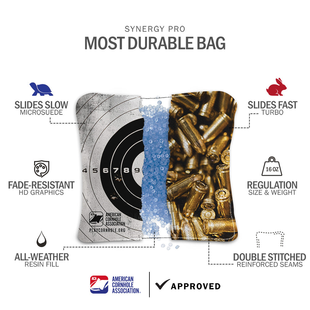 Target with Shells Synergy Pro Cornhole Bags