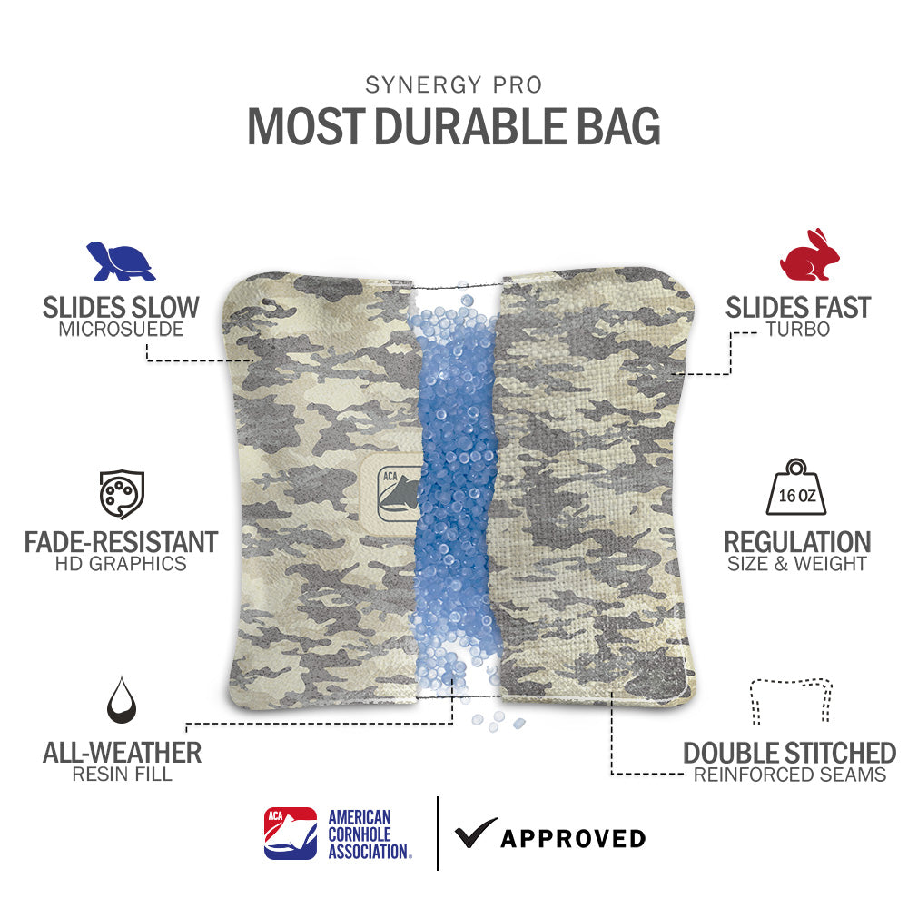 Faded Camouflage Synergy Pro Cornhole Bags