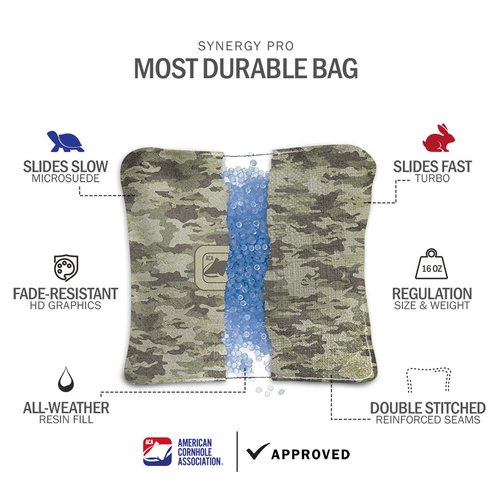 Faded Camouflage Synergy Pro Cornhole Bags