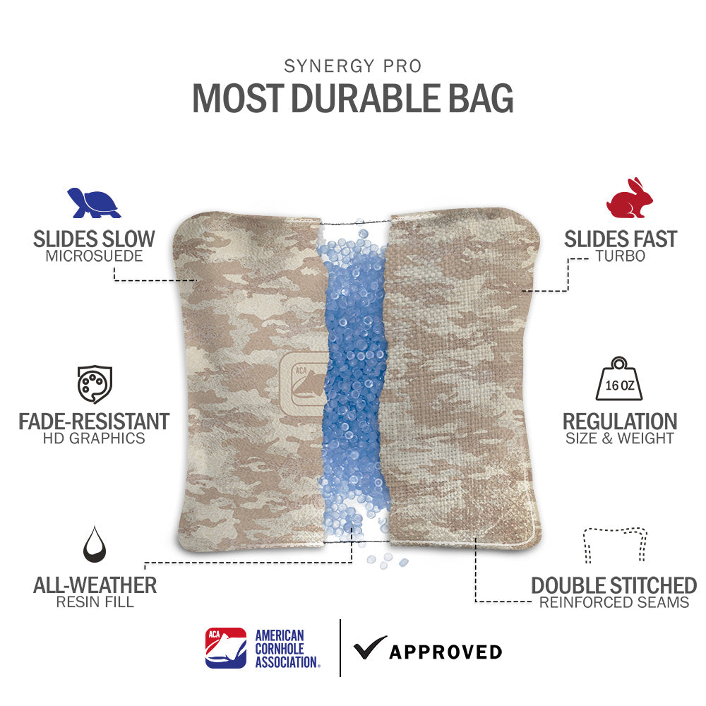 Faded Camouflage Synergy Pro Cornhole Bags