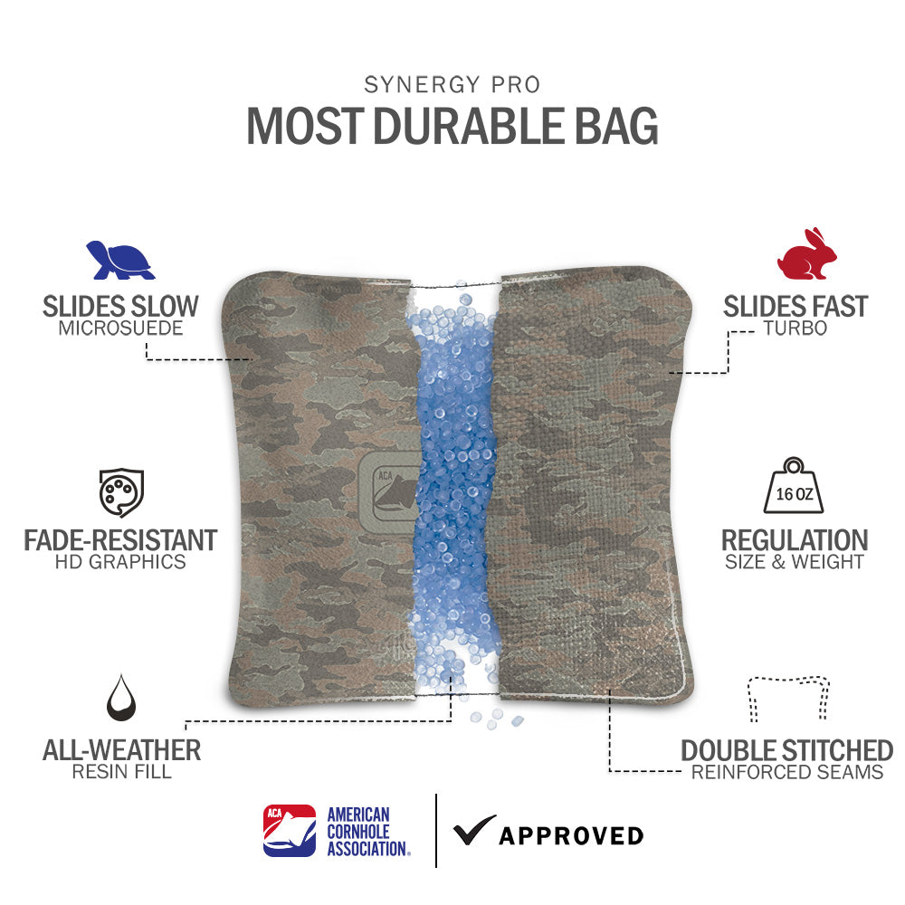 Faded Camouflage Synergy Pro Cornhole Bags