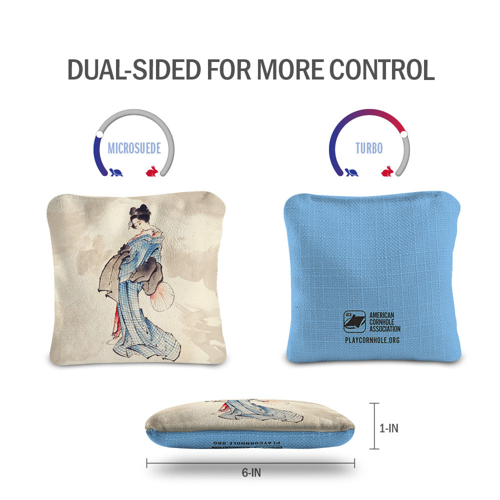 Japanese Woman by Katsushika Hokusai Synergy Pro Cornhole Bags