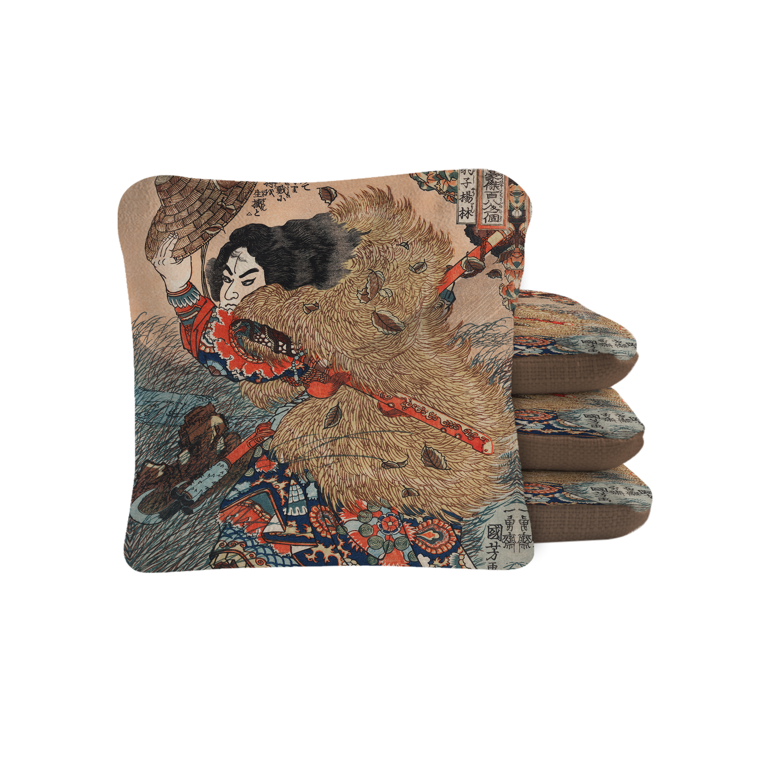 Japanese Warrior by Utagawa Kuniyoshi Synergy Pro Cornhole Bags