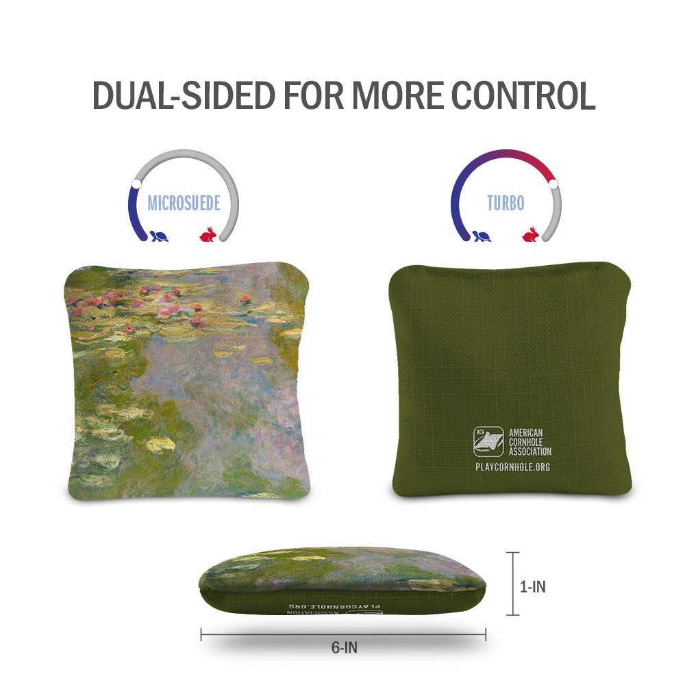 Claude Monet Water Lilies Synergy Pro Cornhole Bags